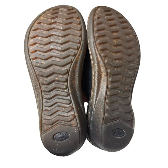 Ugg Black Suede Sheepskin Lined Clog Slippers Size 7 - Picture 6 of 7